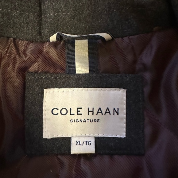 Cole Haan Signature Men's Wool Melton Stand Collar Jacket with Patch Pockets XL - Picture 13 of 14